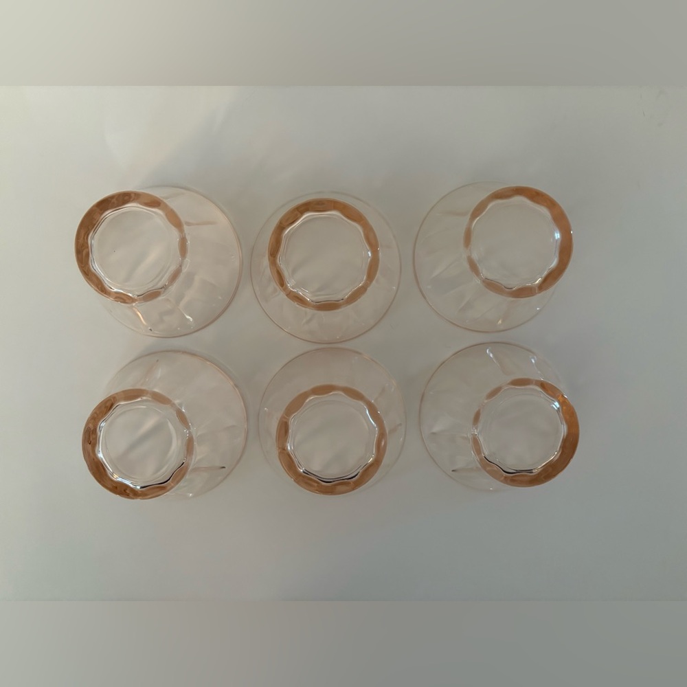 Pink Depression Glass Ramekins (6) - Picture 4 of 7